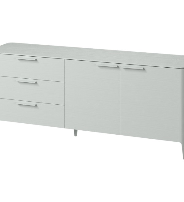 Тумба Type oak 3 ящика 2 двери L (светло-серый)