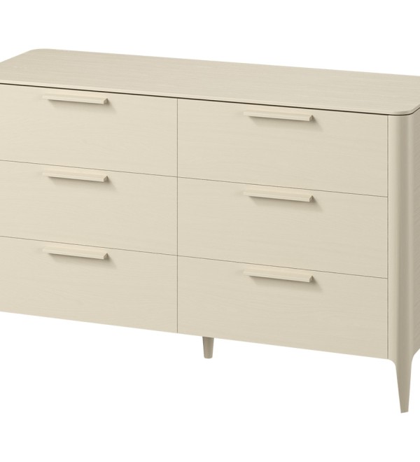 Комод Type oak 6 ящиков ширина 140 см (молочный)