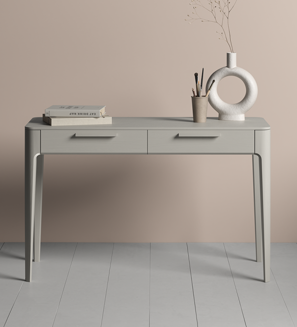 Консоль Type oak 2 ящика ширина 120 см (серо-бежевый)
