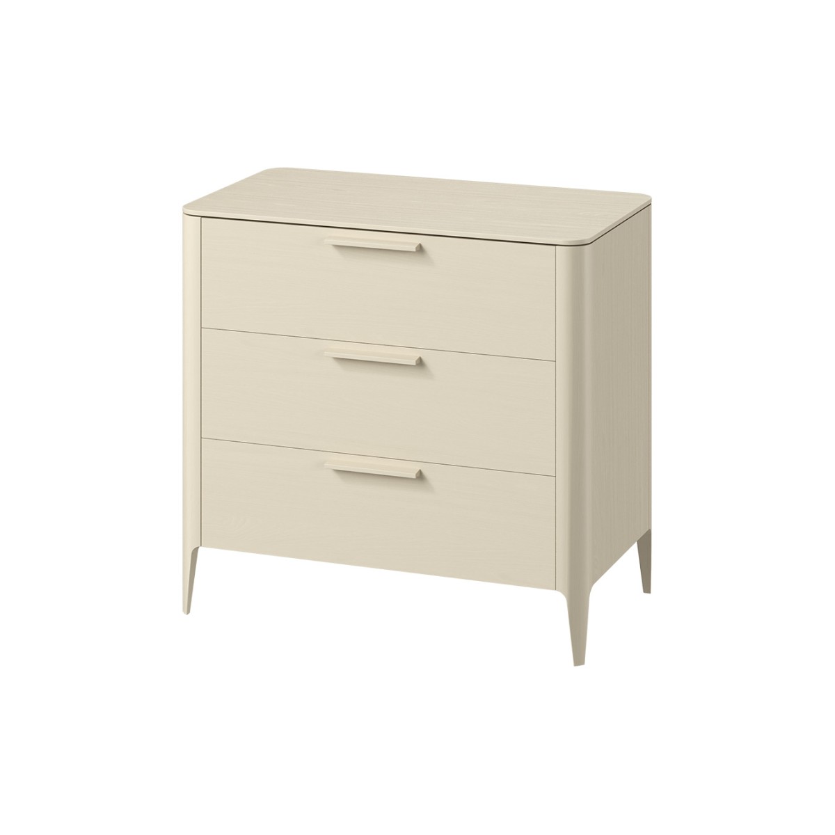 Комод Type oak 3 ящика ширина 90 см (молочный)