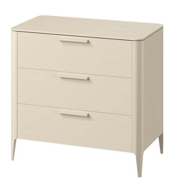 Комод Type oak 3 ящика ширина 90 см (молочный)