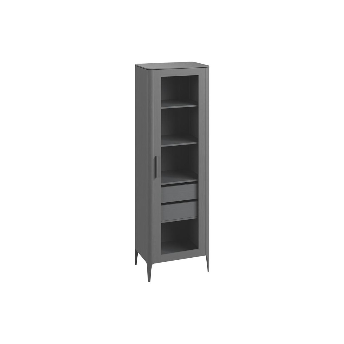 Витрина Type oak стеклянная высота 200 см R (серый)