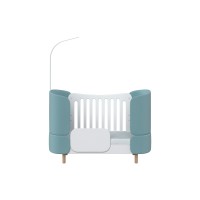 Кроватка-трансформер KIDI Soft (бирюзовый)