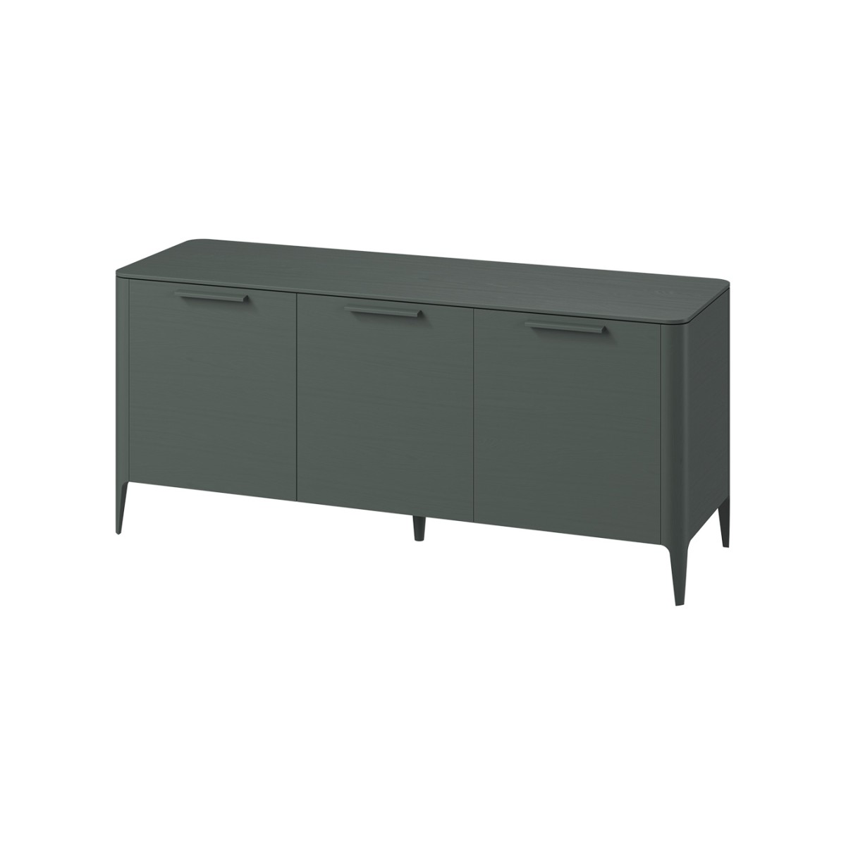 Тумба Type oak 3 двери ширина 160 см (темно-серый)