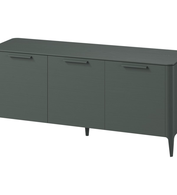 Тумба Type oak 3 двери ширина 160 см (темно-серый)