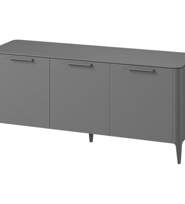 Тумба Type oak 3 двери ширина 160 см (серый)