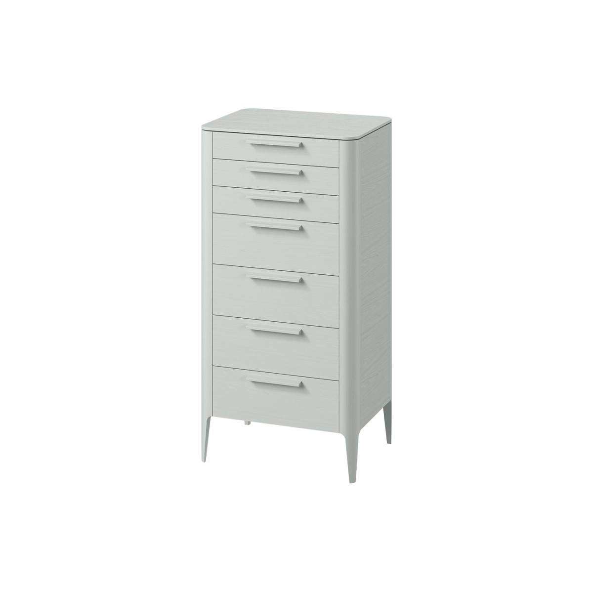 Комод Type oak высокий 7 ящиков (светло-серый)