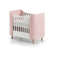 Кроватка KIDI Soft mini cпальное место 60*120 см антивандальная ткань (розовый)