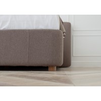 Кровать двуспальная Hub Soft 180 см (капучино, твид)