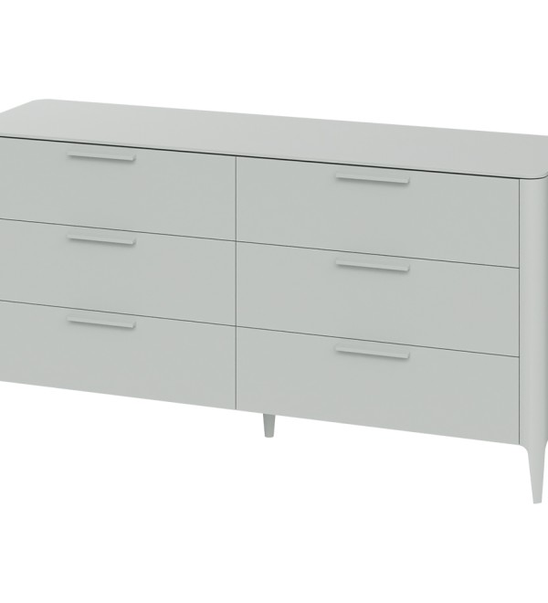 Комод Type 6 ящиков ширина 170 см (светло-серый)