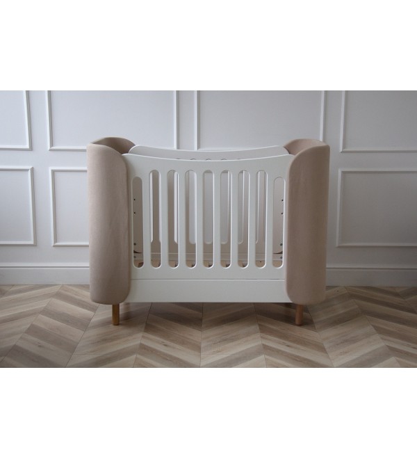 Кроватка KIDI Soft mini cпальное место 60*120 см (бежевый)