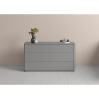 Комод Tammi 6 ящиков ширина 140 см (серый)