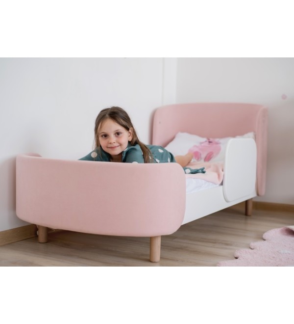 Кровать KIDI Soft для детей от 3 до 7 лет (розовый)