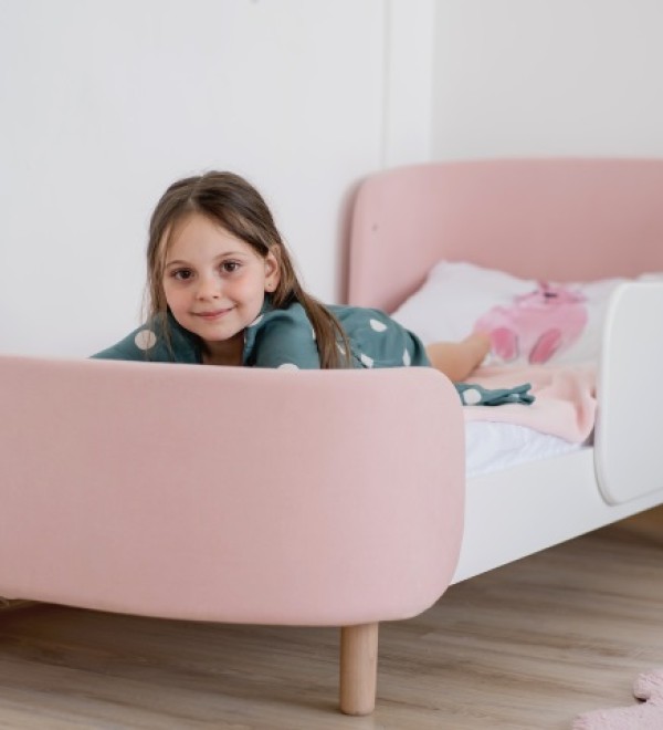 Кровать KIDI Soft для детей от 3 до 7 лет (розовый)