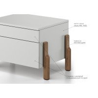 Комод Basic 4 двери ширина 180 см (светло-серый)