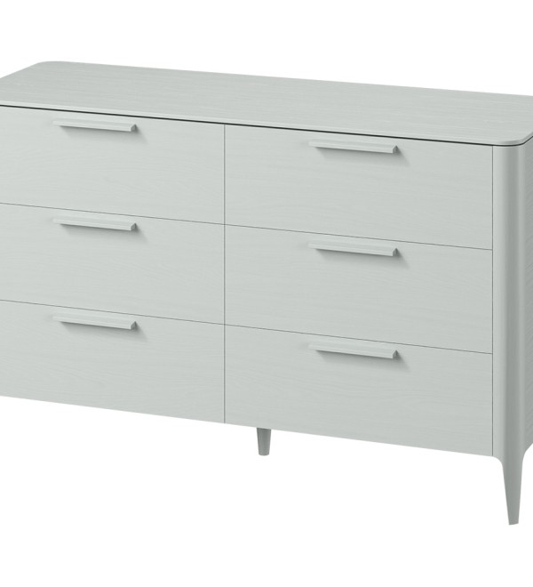 Комод Type oak 6 ящиков ширина 170 см (светло-серый)
