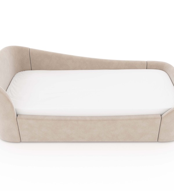 Диван-кровать KIDI Soft с низким изножьем 90*200 см R антивандальная ткань (бежевый)