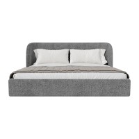 Кровать двуспальная Classic 200 см (серый, рогожка)
