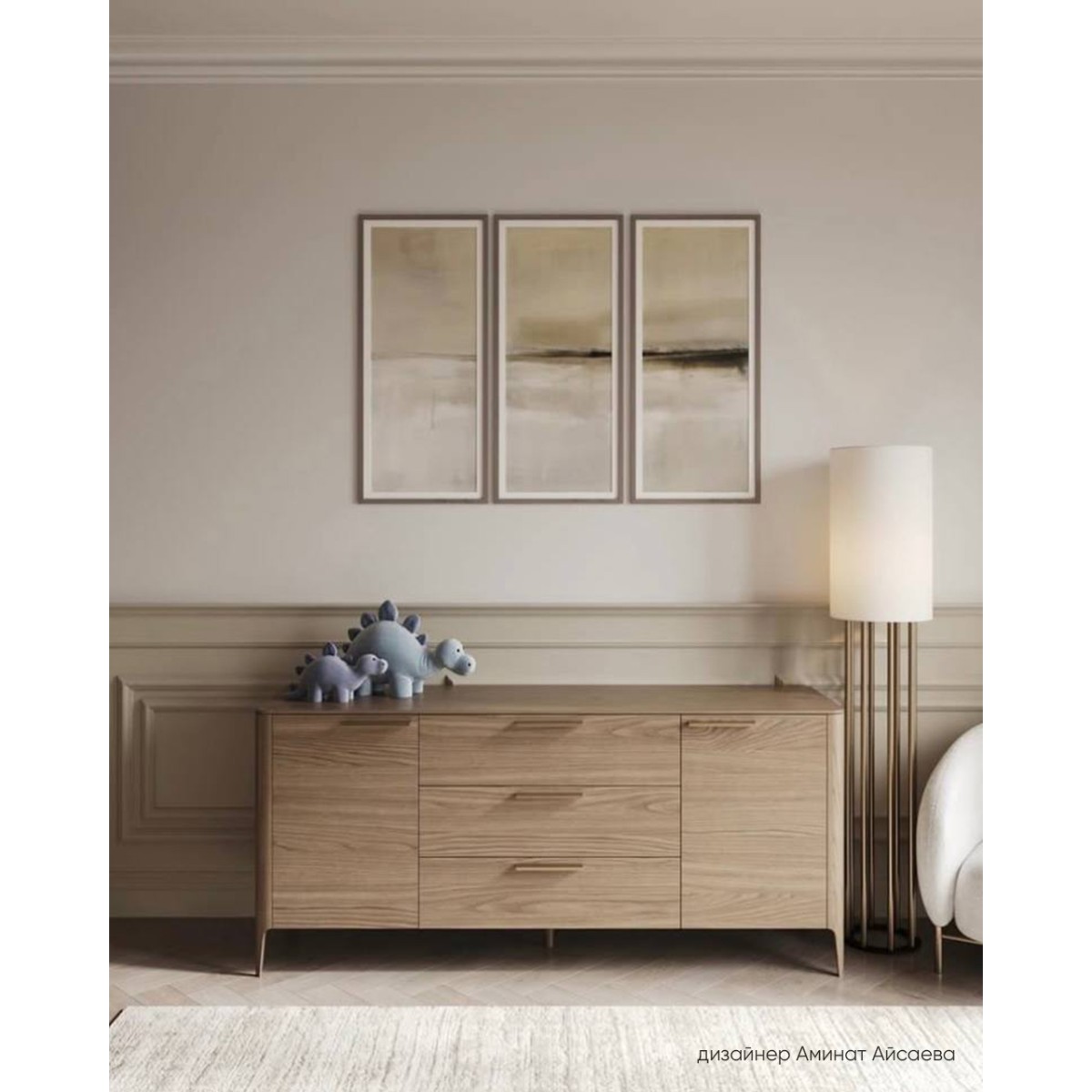 Тумба Type oak 2 двери 3 ящика (натуральный дуб)