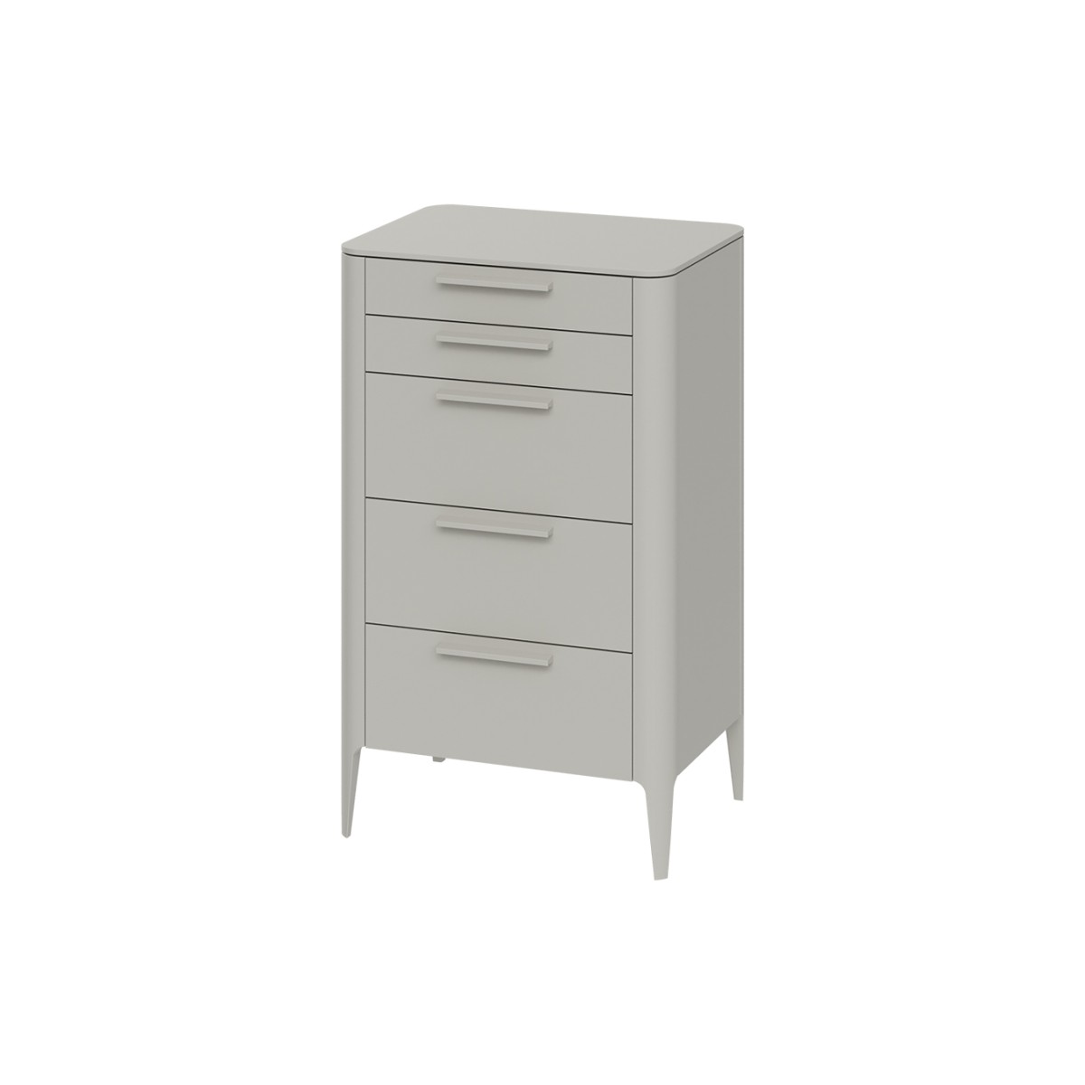 Комод Type высокий 5 ящиков (серо-бежевый)