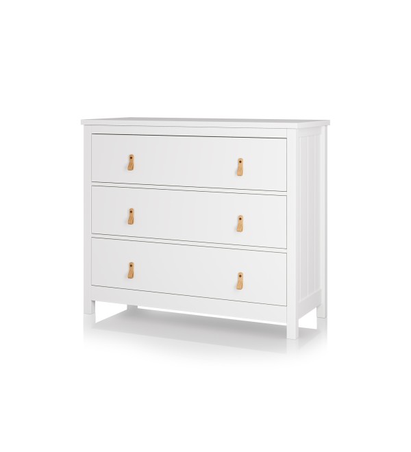 Комод Wood 3 ящика (белый)