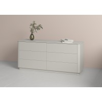 Комод Tammi 6 ящиков ширина 170 см (серо-бежевый)