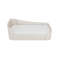 Диван-кровать KIDI Soft с низким изножьем 90*200 см R (бежевый, рогожка)