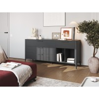 Тумба Type oak 4 ящика 2 полки ширина 180 см (темно-серый)