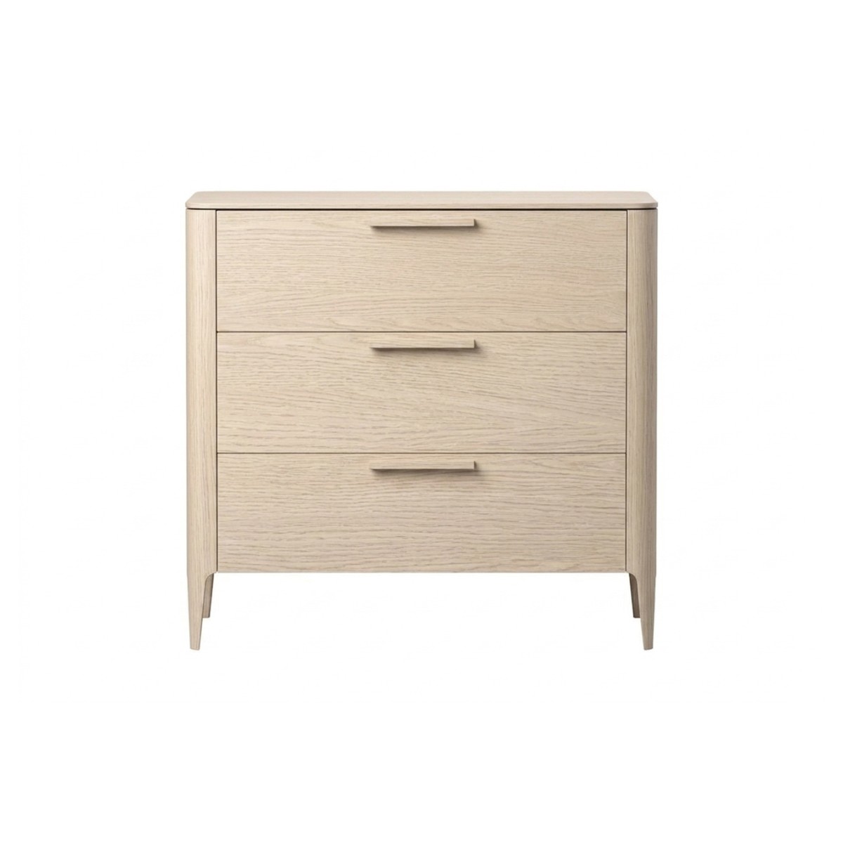 Комод Type oak 3 ящика ширина 90 см (беленый дуб)