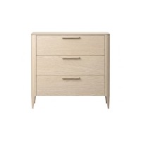 Комод Type oak 3 ящика ширина 90 см (беленый дуб)