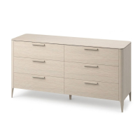 Комод Type oak 6 ящиков ширина 140 см (беленый дуб)
