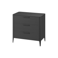 Комод Type oak 3 ящика ширина 90 см (черный)