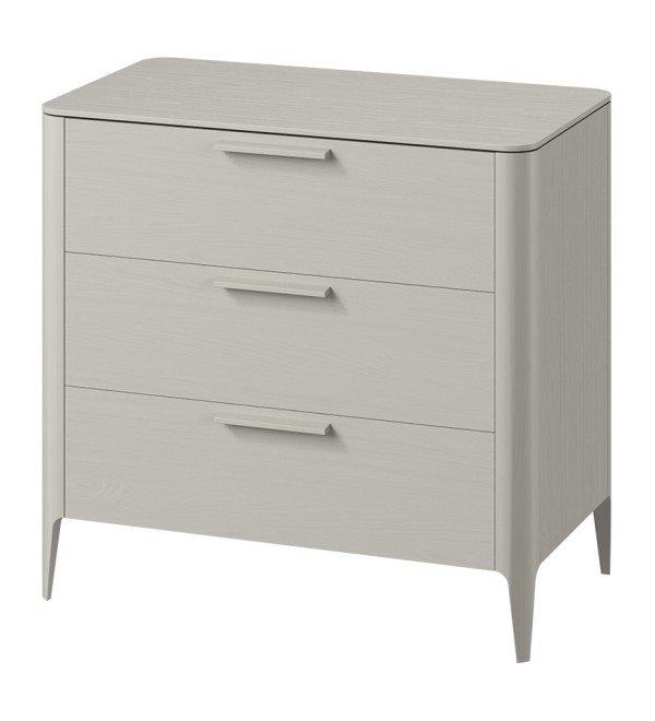 Комод Type oak 3 ящика ширина 90 см (серо-бежевый)