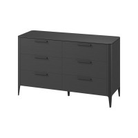 Комод Type oak 6 ящиков ширина 140 см (черный)