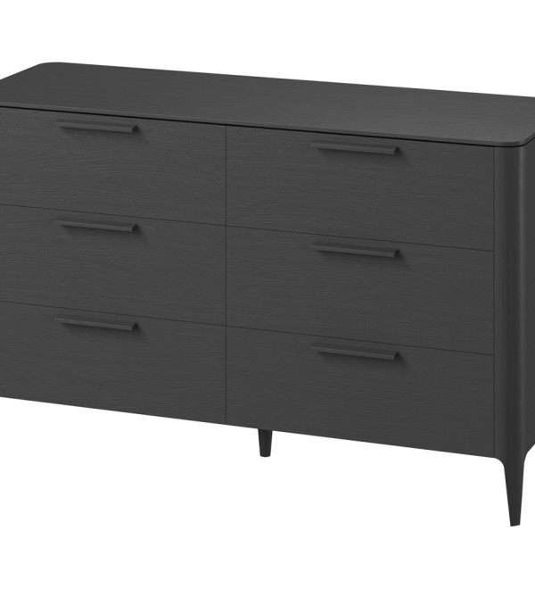 Комод Type oak 6 ящиков ширина 140 см (черный)