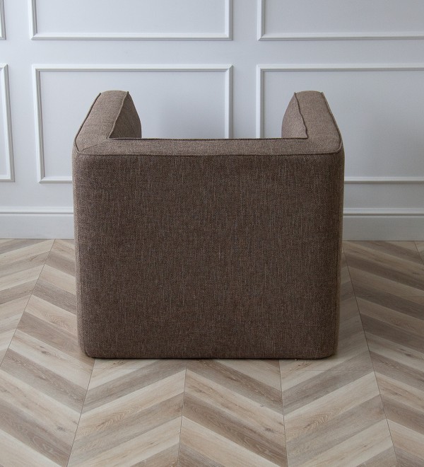 Кресло Cube (коричневый, рогожка)