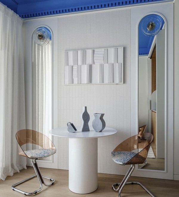 Стол обеденный Type D 90 см основание D 39 см (белый)