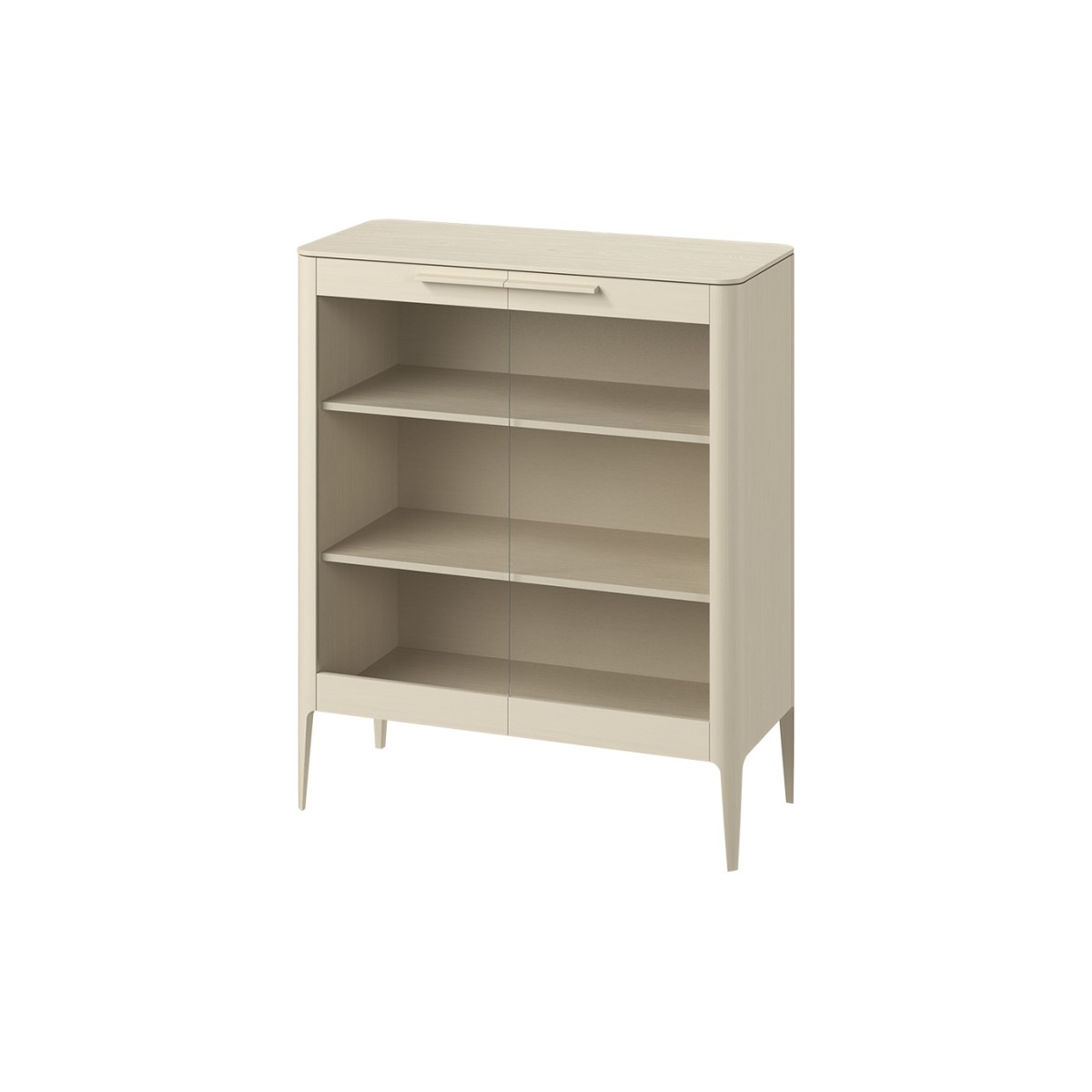 Витрина Type oak стеклянная высота 120 см (молочный)