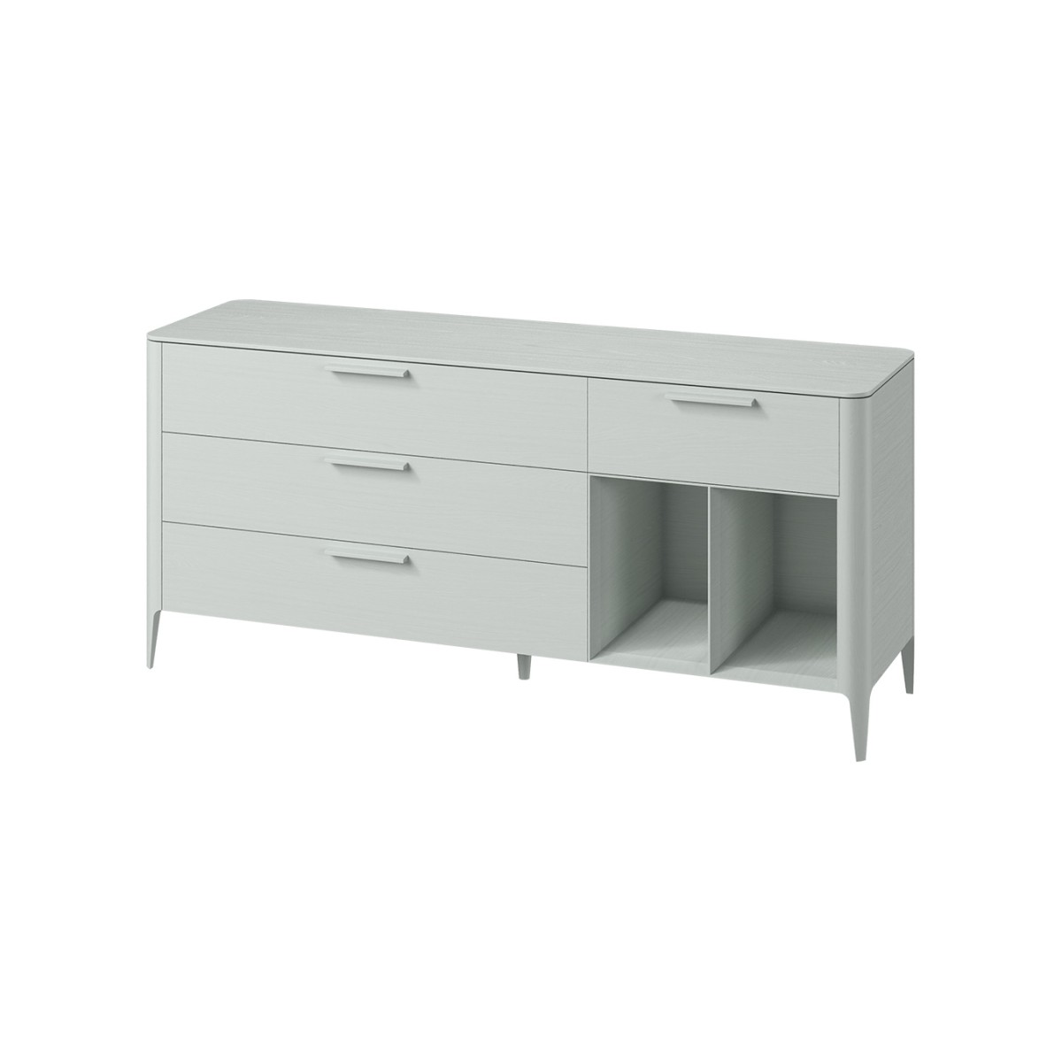 Тумба Type oak 4 ящика 2 полки ширина 180 см (светло-серый)