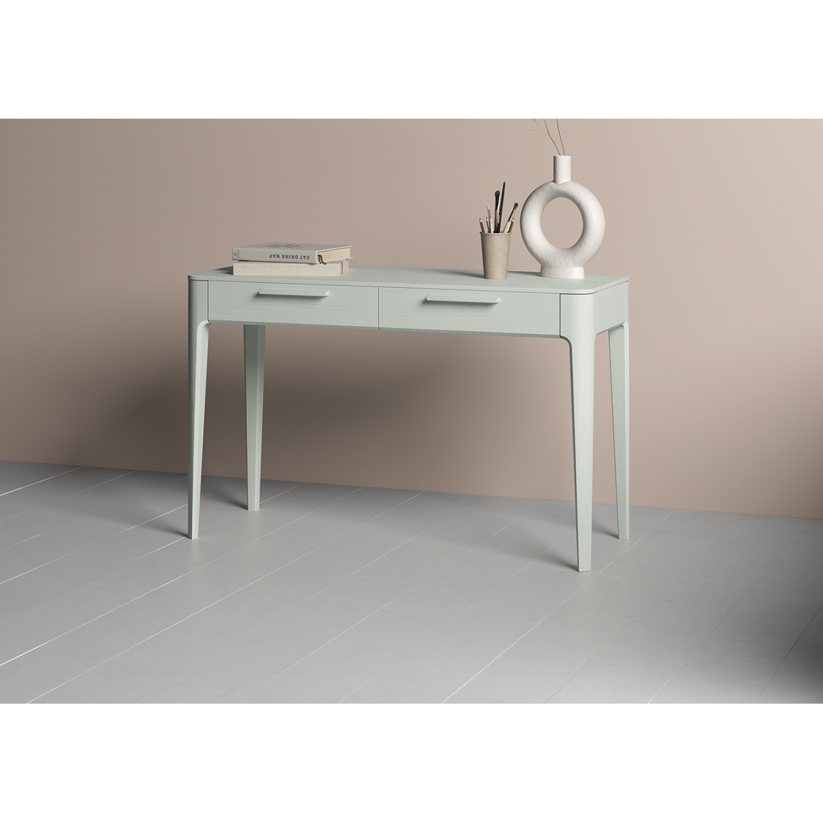 Консоль Type oak 2 ящика ширина 120 см (белый)