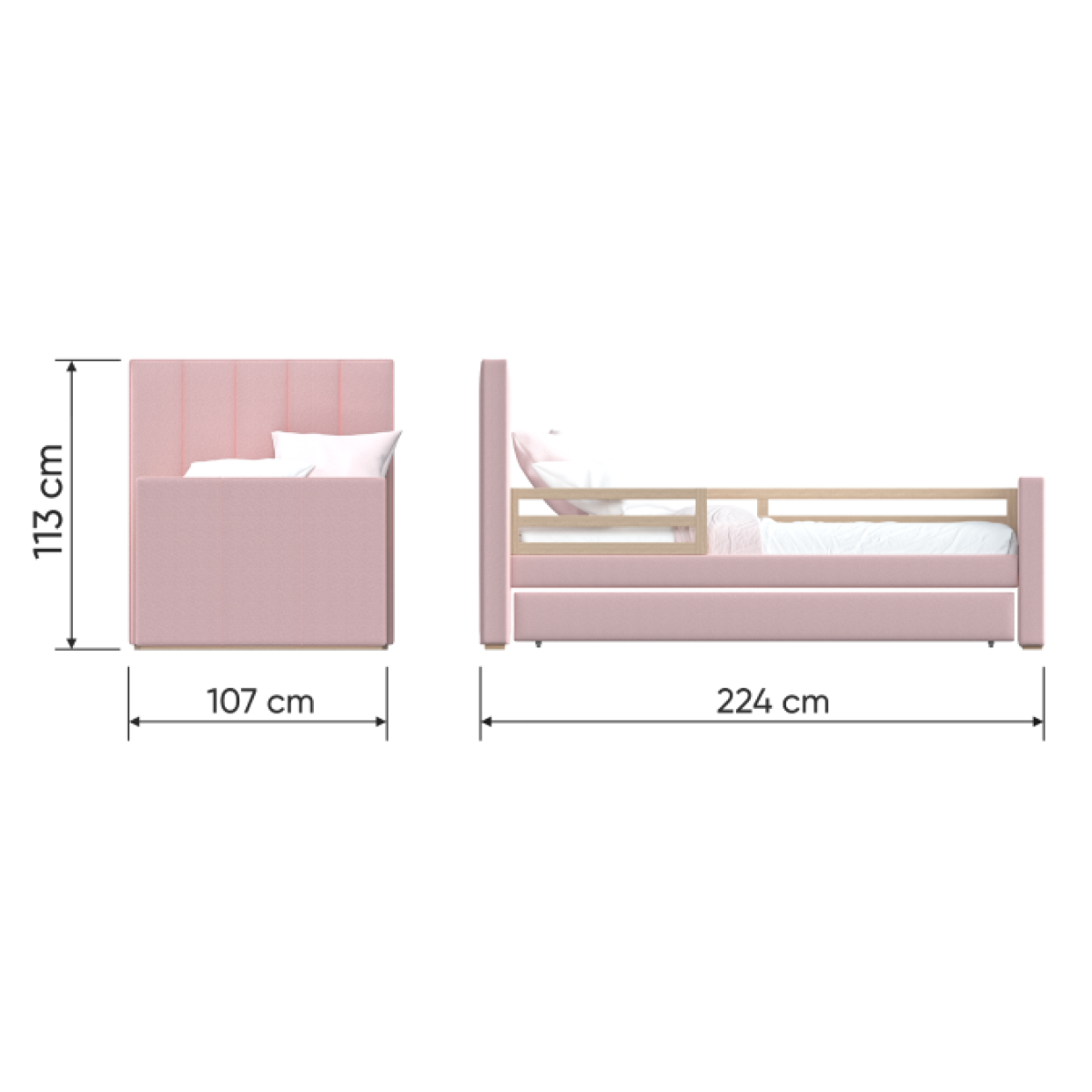 Кровать подростковая Cosy спальное место 90*200 см (голубой)