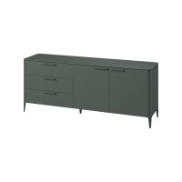 Тумба Type oak 3 ящика 2 двери L (темно-серый)