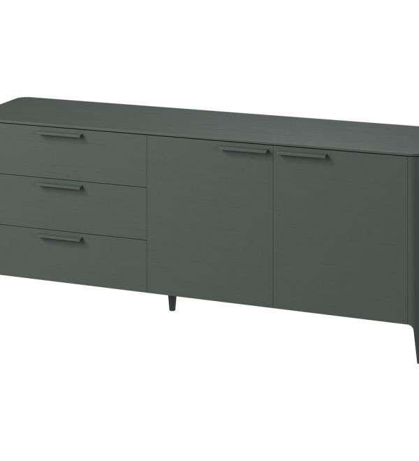 Тумба Type oak 3 ящика 2 двери L (темно-серый)