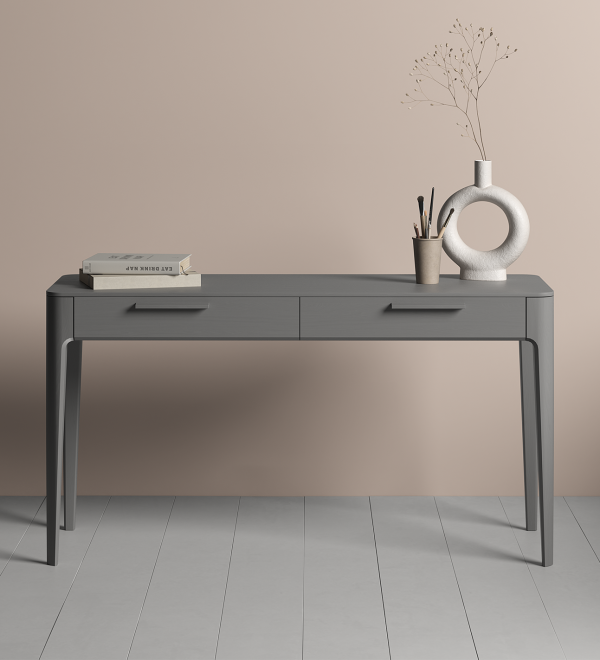 Консоль Type oak 2 ящика ширина 140 см (серый)