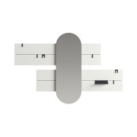 Вешалка Stripe L горизонтальная с зеркалом 60*160 см (белый)