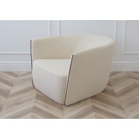 Кресло Ellipse E6.1 с кантом (молочный, букле)