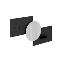 Вешалка Stripe M горизонтальная с зеркалом D 60 см (черный)