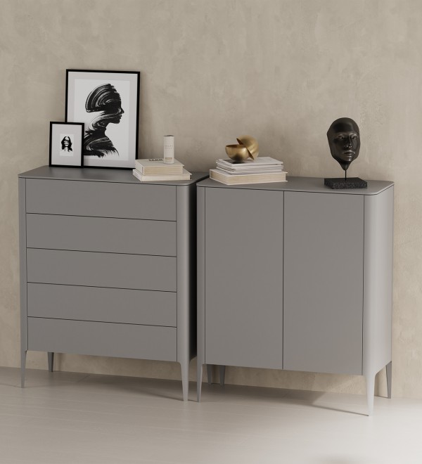 Комод Type 5 ящиков ширина 100 см (серый)