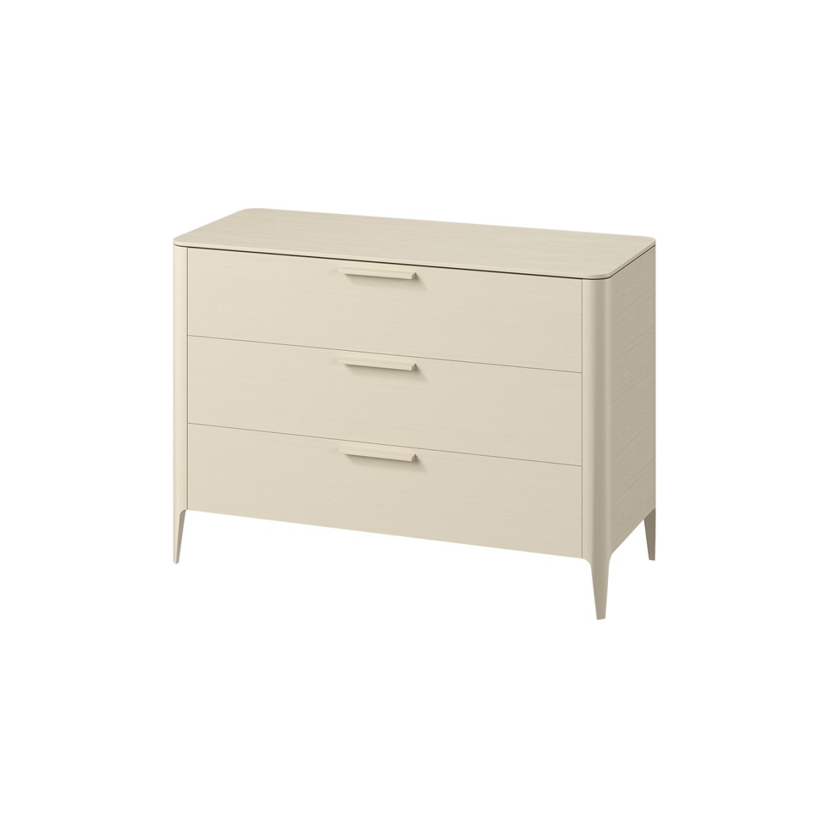 Комод Type oak 3 ящика ширина 120 см (молочный)