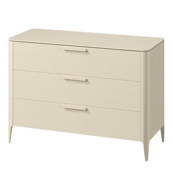 Комод Type oak 3 ящика ширина 120 см (молочный)